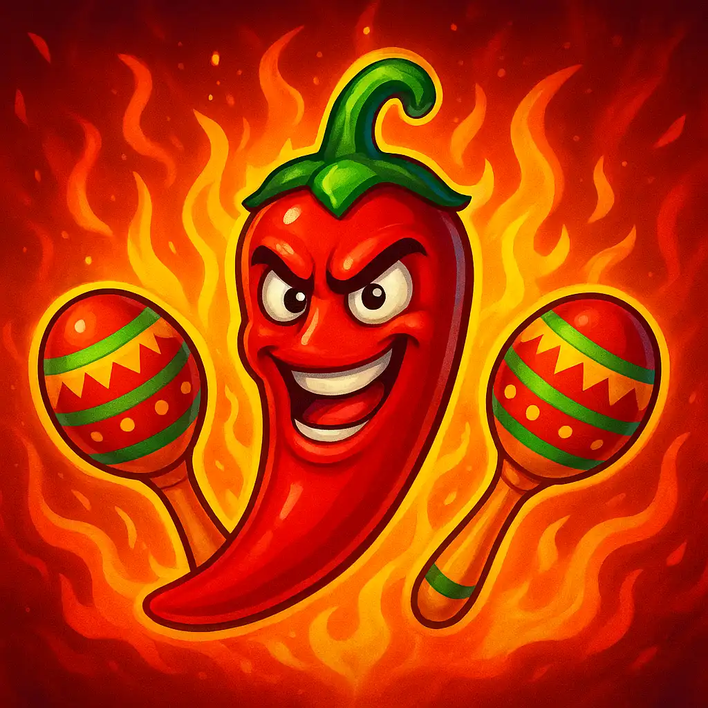 Cover art for the slot game Chilli Heat Spicy Spins