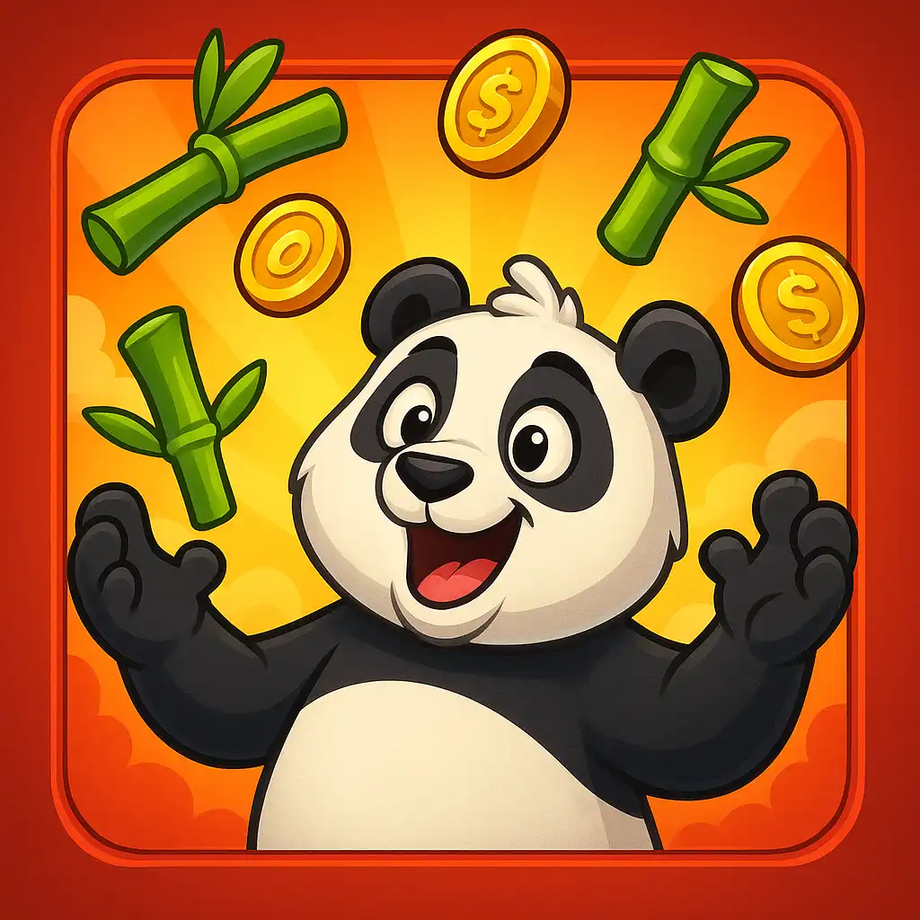 Cover art for the slot game Wacky Panda